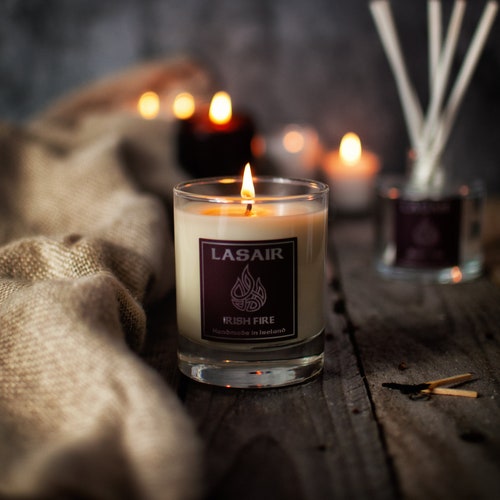 Irish Whiskey Scented Candle Made in Ireland Caramel Etsy