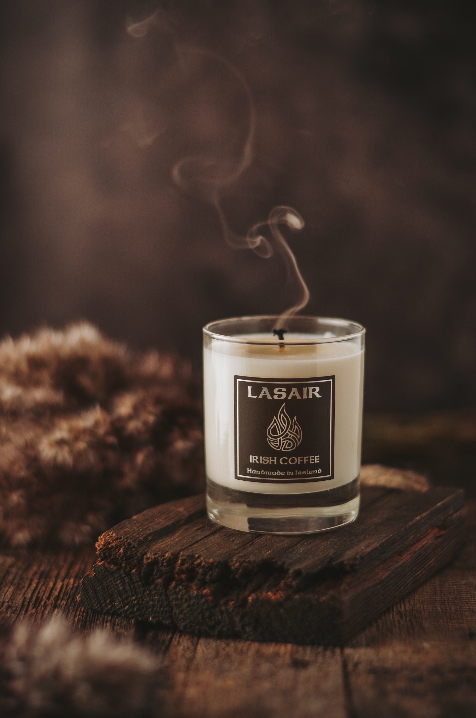 Café Irlandais - Bougie Parfumée Fabriqué en Irlande Café Whisky Sucré Sucre Vanille Crème à Café