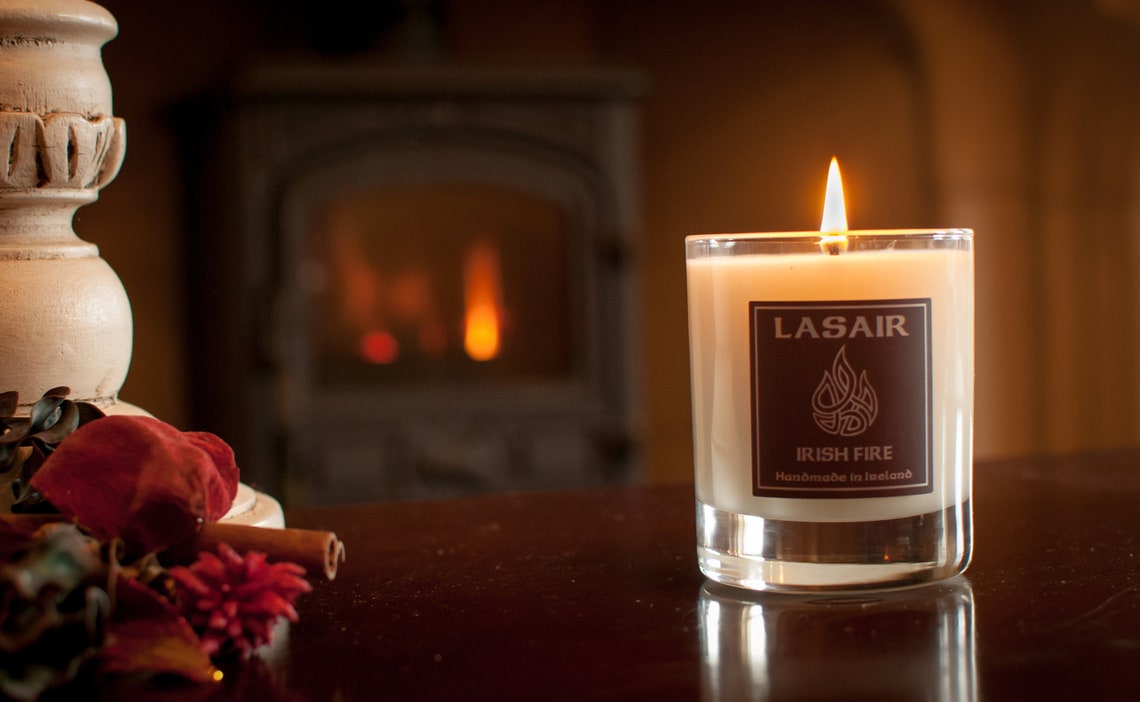 Irish Fire Scented Candle Made in Ireland Amber Etsy UK