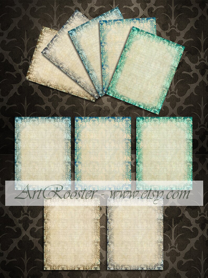 Letter Writing Paper Wedding Scrapbook Paper Digital Download Printable Stationary Paper Victorian Digital Background Junk Journal Pages