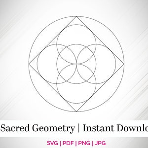 Sacred Geometry SVG, Yin Yang, Digital file, New Age, Fibonacci, Science, Angel Grid, Crystal Grid, Energy Grid, Vector File