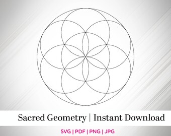 Flower of Life SVG: Sacred Geometry Vector File (Digital Download)