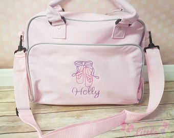 Personalised dance bag holdall, perfect little dancer gift ,dance holdall , school bag , personalised bag , birthday gift , school bag
