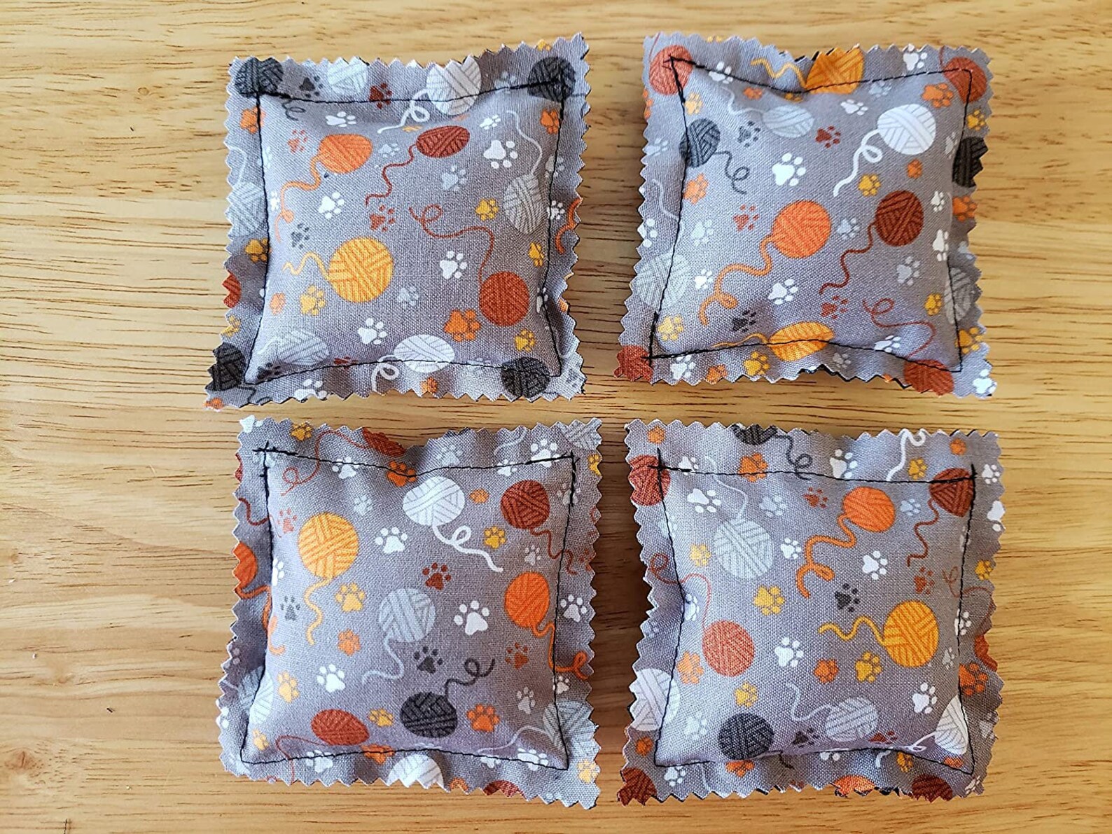 Handmade Catnip Ravioli Pillow Toys Cute Kitties Paw Prints Etsy