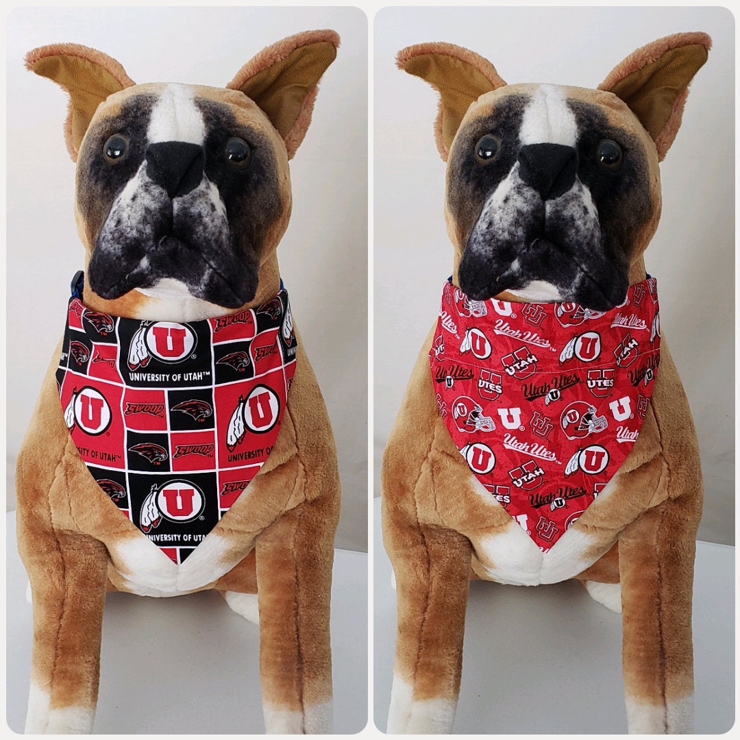 Reversible Bandana, Made With University of Utah Fabric, Scarf, Dog ...