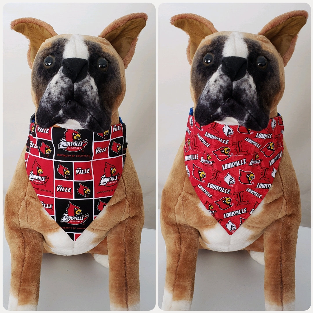 UNIVERSITY OF LOUISVILLE CARDINALS Pet Dog Bandana Scarf ***Made in USA***