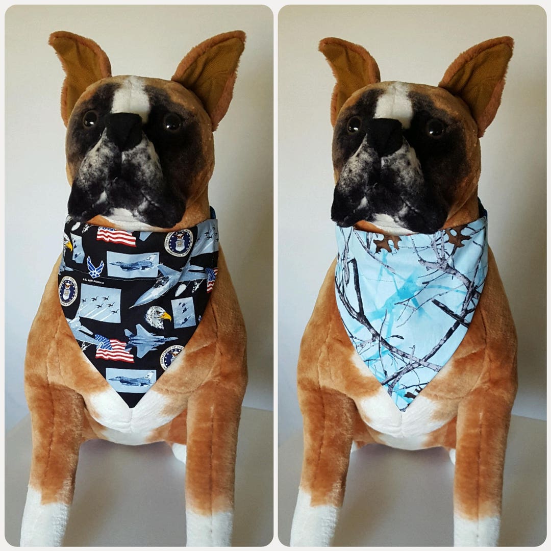 Reversible Bandana, Made From Air Force Fabric, Armed Forces, Blue Camo ...