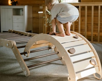 Climbing arch, climbing toy for children, rocker ramp, rocker-arch, rocker, Montessori toys, wooden rocker, climbing gym