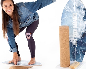 Designed balance board. Excellent item for feeling yourself as a surf boarder at home. Wobble and balance! HappyMoon
