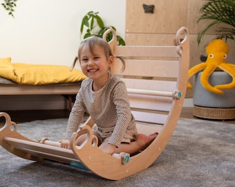 Rocker, Climbing arch, climbing toy for children, rocker ramp, rocker-arch, rainbow rocker, Montessori toys, wooden rocker, climbing gym