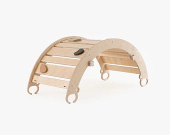 Happymoon®  climbing arch, ramp for a climber, rocker-arch, Montessori toys, wooden climbing toy for toddlers, Montessori furniture