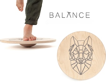 Wooden Balance Circle - Wobbly Board for Stability  Coordination Kids Gymnastics Training