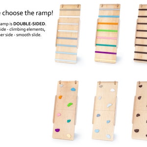 HAPPYMOON® ramps, double-sided ramp, board, slide, Montessori toys, happymoon, Montessori ramp, climbing, stone ramp, bar ramp. image 1