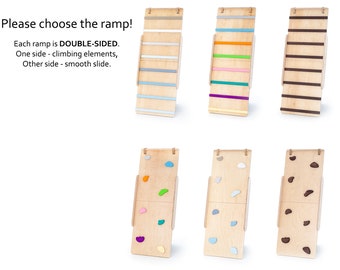 HAPPYMOON® ramps, double-sided ramp, board, slide, Montessori toys, happymoon, Montessori ramp, climbing, stone ramp, bar ramp.