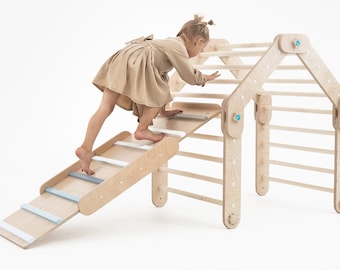 Montessori climber, Transformable Triangle Pikler Gym for Kids - Fun & Quality Home Gymnastics PlaySet