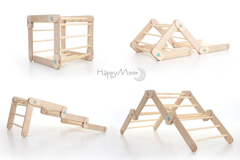 HAPPY MOON CLIMBER wooden gymnastic complex transformable image 9