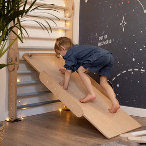 HAPPYMOON® ramps, double-sided ramp, board, slide, Montessori toys, happymoon, Montessori ramp, climbing, stone ramp, bar ramp. image 8