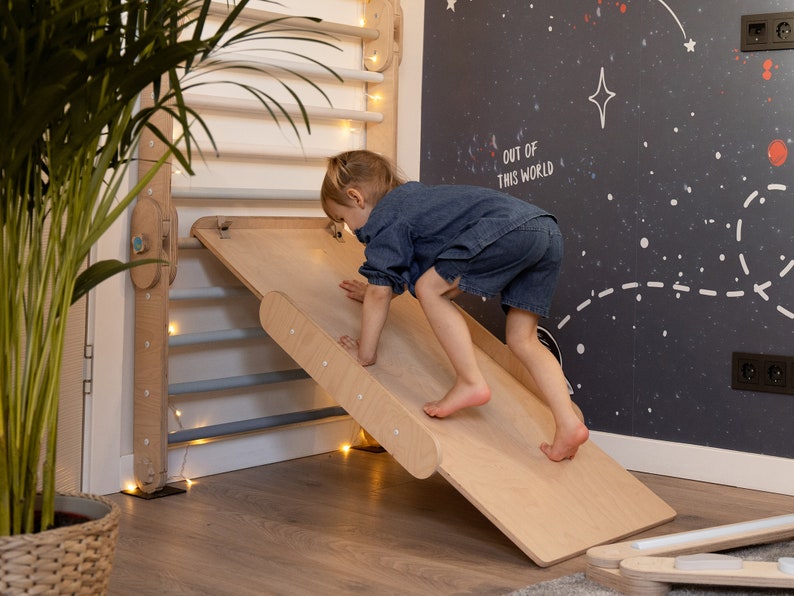 HAPPYMOON® ramps, double-sided ramp, board, slide, Montessori toys, happymoon, Montessori ramp, climbing, stone ramp, bar ramp. image 8