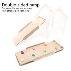 HAPPYMOON® ramps, double-sided ramp, board, slide, Montessori toys, happymoon, Montessori ramp, climbing, stone ramp, bar ramp. image 7