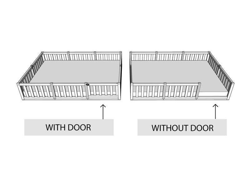 HAPPYMOON® White Montessori Floor Bed With Slats Nursery Etsy