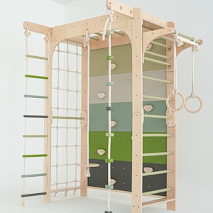 MARK VI Montessori-binnenklimset Adventure Park Wall Climber Jungle Gym voor actief spelen