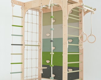 MARK VI Montessori Indoor Climbing Set  Adventure Park Wall Climber  Jungle Gym for Active Play
