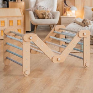 Transformable Climbing Triangle, modifiable triangle, Montessori, climbing, toddler triangle, climbing triangle, Happymoon.