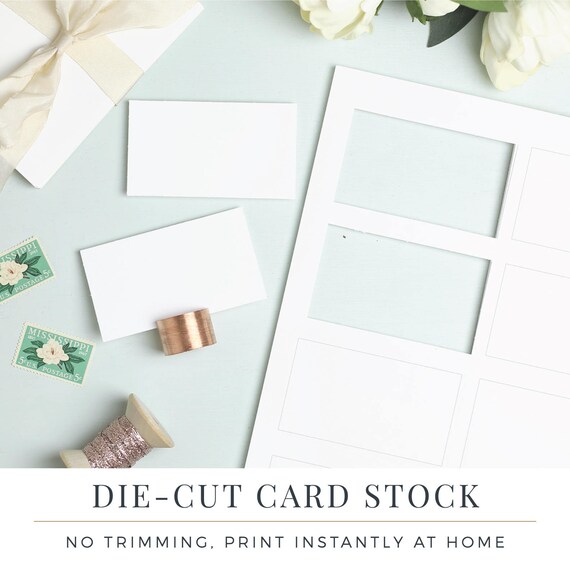 flat place card paper perforated paper for place cards and etsy flat place cards