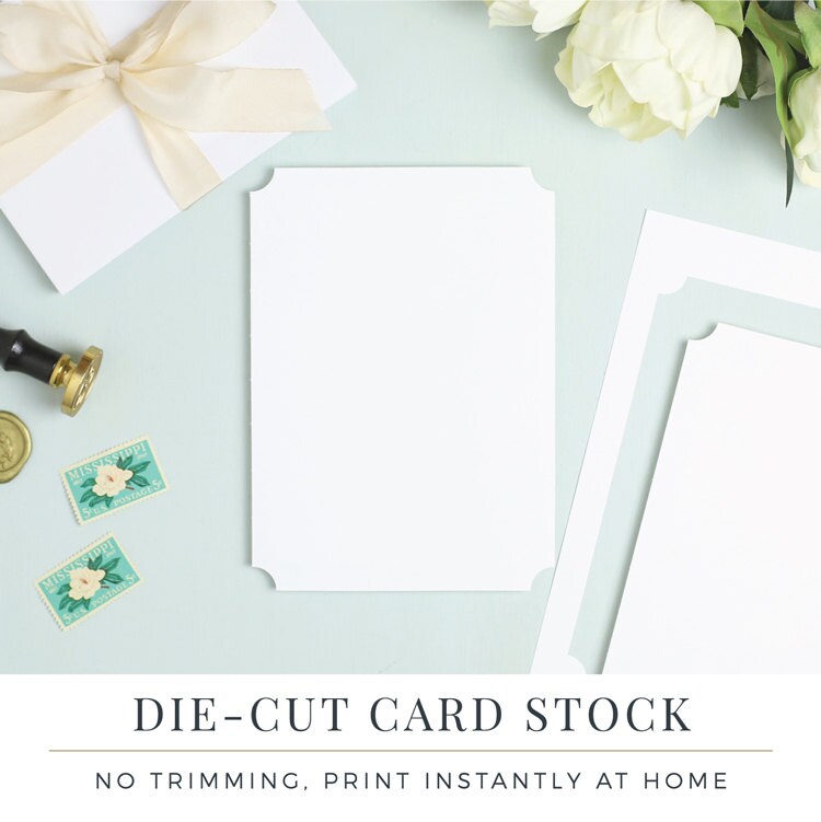 Perforated Ticket Shape Die Cut Card Stock for Wedding Etsy