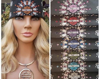 Bling Black Paisley Bandana
