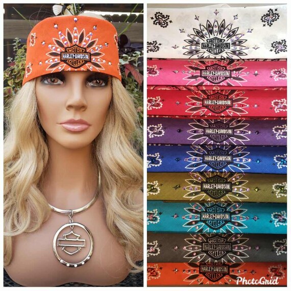 Harley Davidson Blinged Out Bandana Check out this beauty rockin main image 3