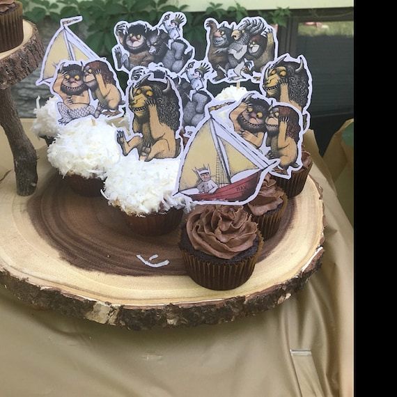 12 Where The Wild Things Are Cupcake Toppers Wild Things Etsy