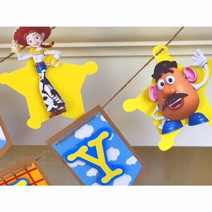 Toy Story Inspired Birthday Banner, Buzz And Woody Toy Story Birthday Party, Toy Story Party Decor, Jessie Birthday image 2