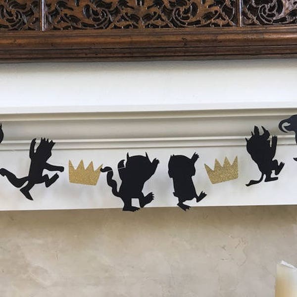 Where The Wild Things Are Banner, First Birthday, Wild One Garland, Birthday Decor, Baby Shower, Cake Smash