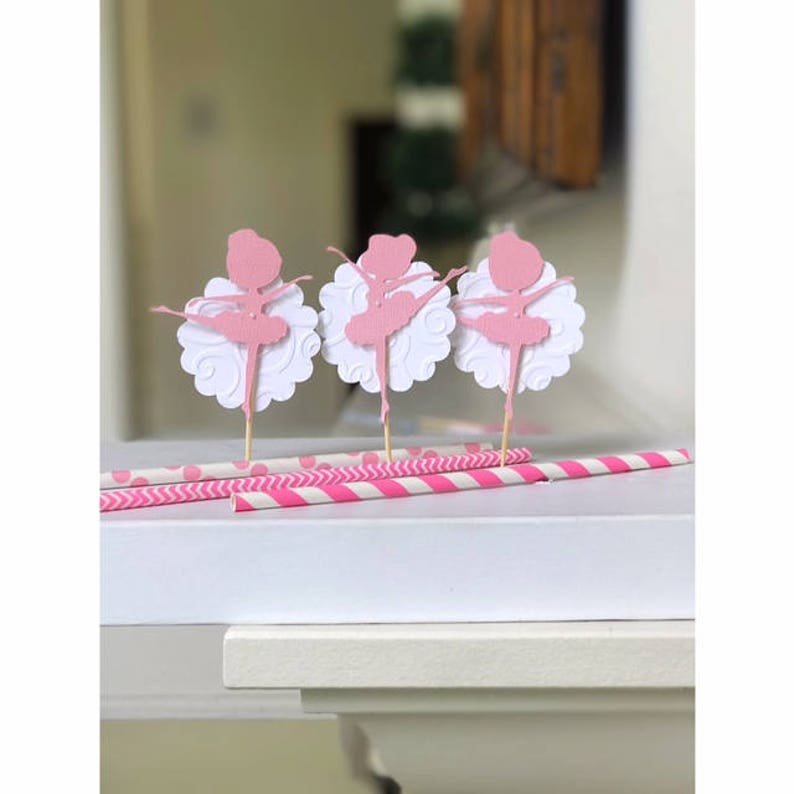 Adorno Bailarina Bailarinas Rosa Fiesta Tematica De Ballet Etsy