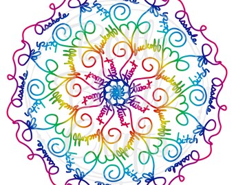 Download Cuss Word Mandala Etsy