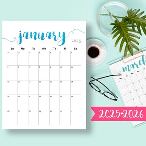 2025 Calendar PRINTABLE Desk Calendar Planner Monthly Pages Printable Wall Calendar 2025 Calendar PDF 2025 Desk Calendar Instant Download