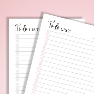To Do List Printable, Printable to Do List Pink to Do Printable Planner ...