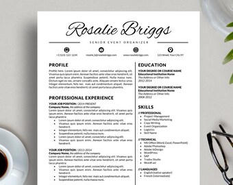 Resume Template Feminine Design Creative Resume Template ...