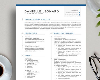 executive resume templates etsy