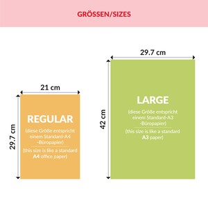 Calendario tedesco 2026-2027 per casa, scuola o ufficio / Calendario da parete colorato in lingua tedesca / Agenda da parete tedesca immagine 3