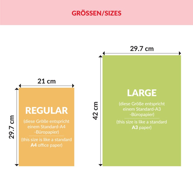 Calendario tedesco 2026-2027 per casa, scuola o ufficio / Calendario da parete colorato in lingua tedesca / Agenda da parete tedesca immagine 3