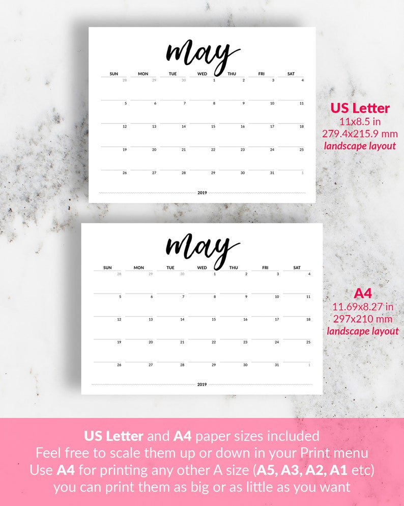 EDITABLE Calendar 2023 Printable Calendar to Type in 2023-2024 - Etsy