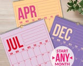 2026-2027 Wall Calendar • Colorful Monthly Hanging Calendar • Vertical Minimalist Family Planner • A4 / Letter • 12-Month 2026 Calendar