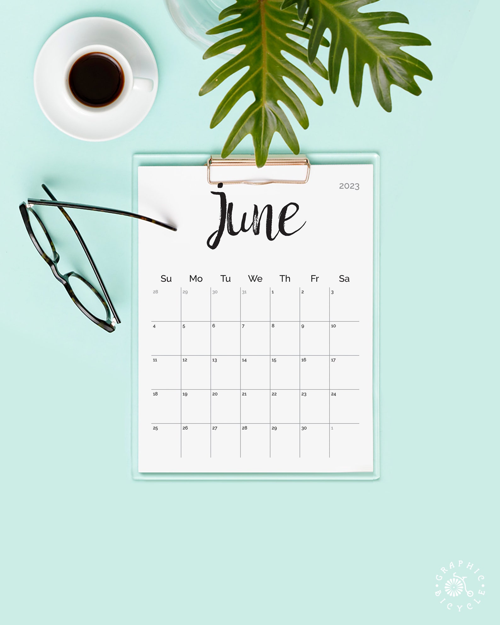Printable Calendar 2023 2024 Desk Calendar PDF Download - Etsy