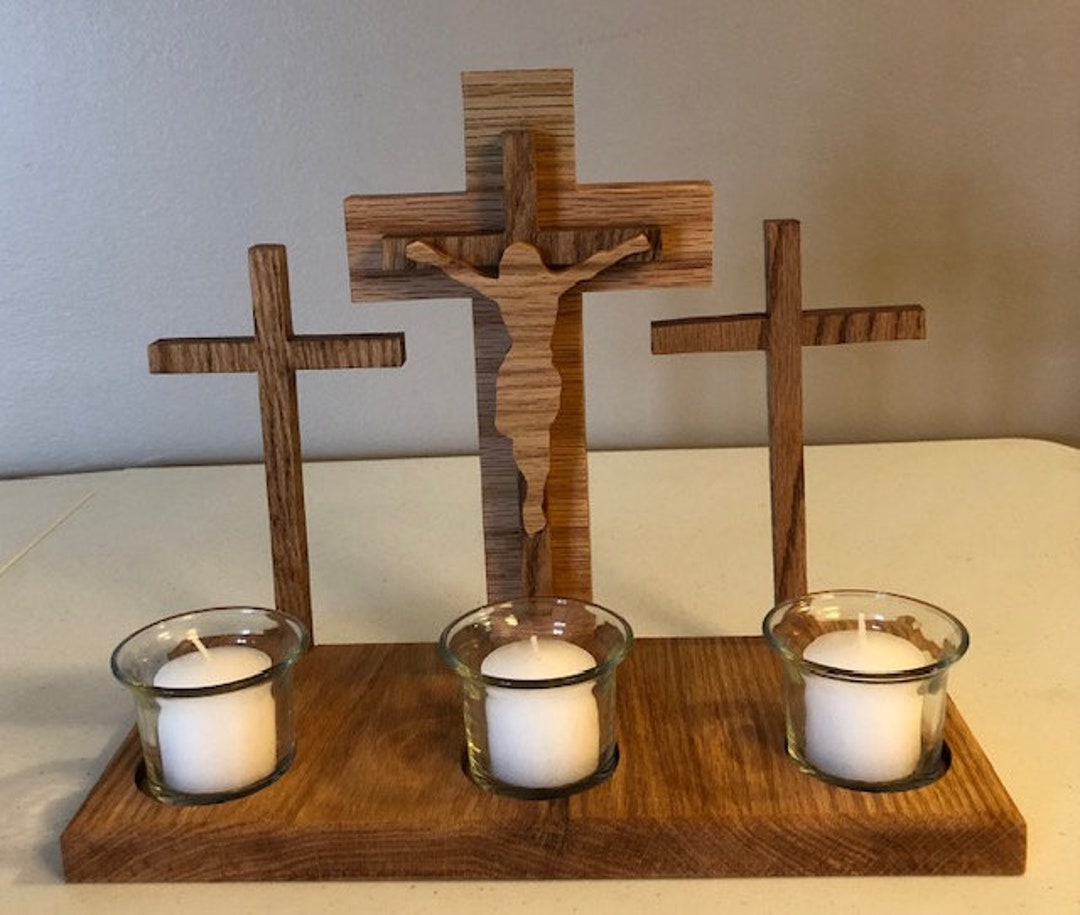 3 Crosses Votive Prayer Assist Etsy