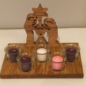 Nativity Advent Christmas Set with 5 Votive Candles (Adv-8)