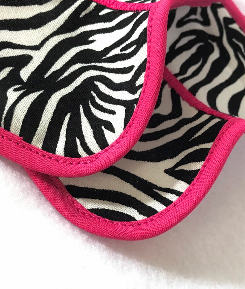 Hot Pink Zebra Print English Saddle Pad LSQ Handmade for Etsy