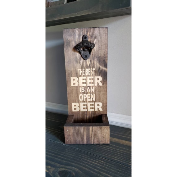 Beer Opener with Cap Catcher Beer Opener Wall Mounted Beer Etsy