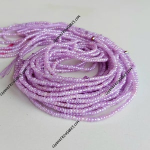 Lilac waist beads with crystals, belly chains, with or without clasp